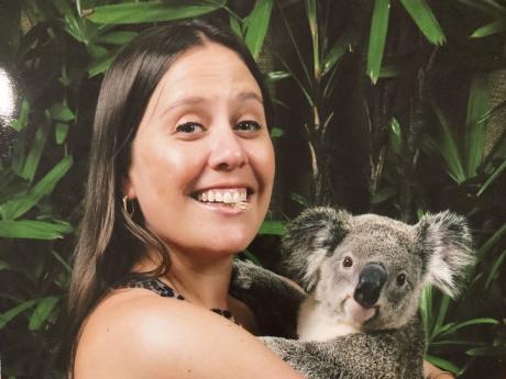 Felicia Boretzky with koala